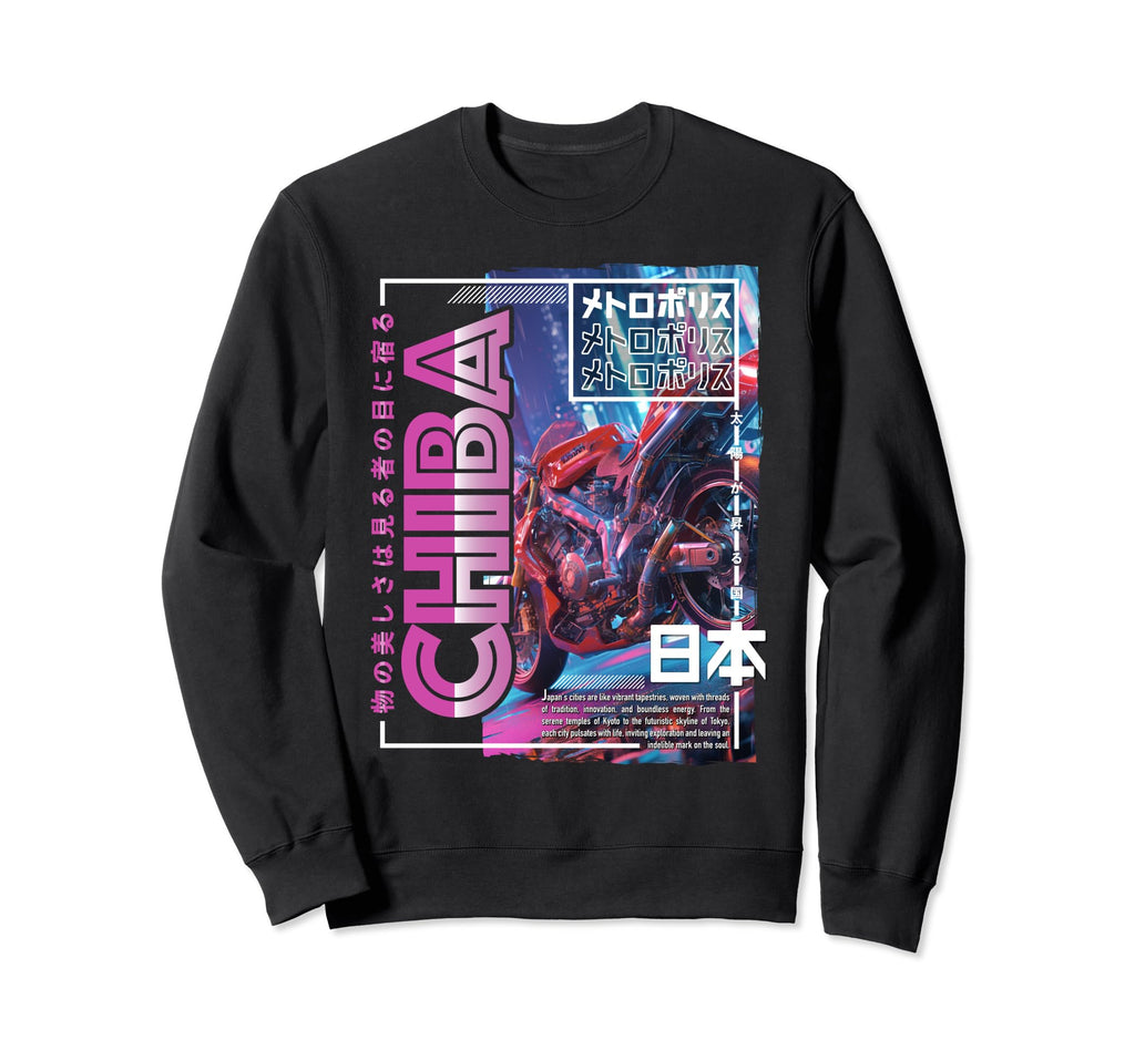 Chiba City 80S Synthwave Sweatshirt - Custom Art Print Men Women - T-Shirt, Sweatshirt, Hoodie