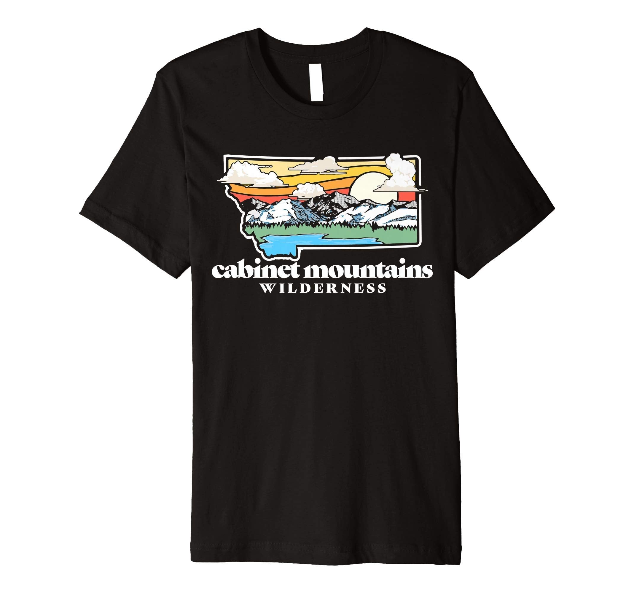 Cabinet Mountains Wilderness Montana T-Shirt - Graphic Print Unisex - T-Shirt, Sweatshirt, Hoodie