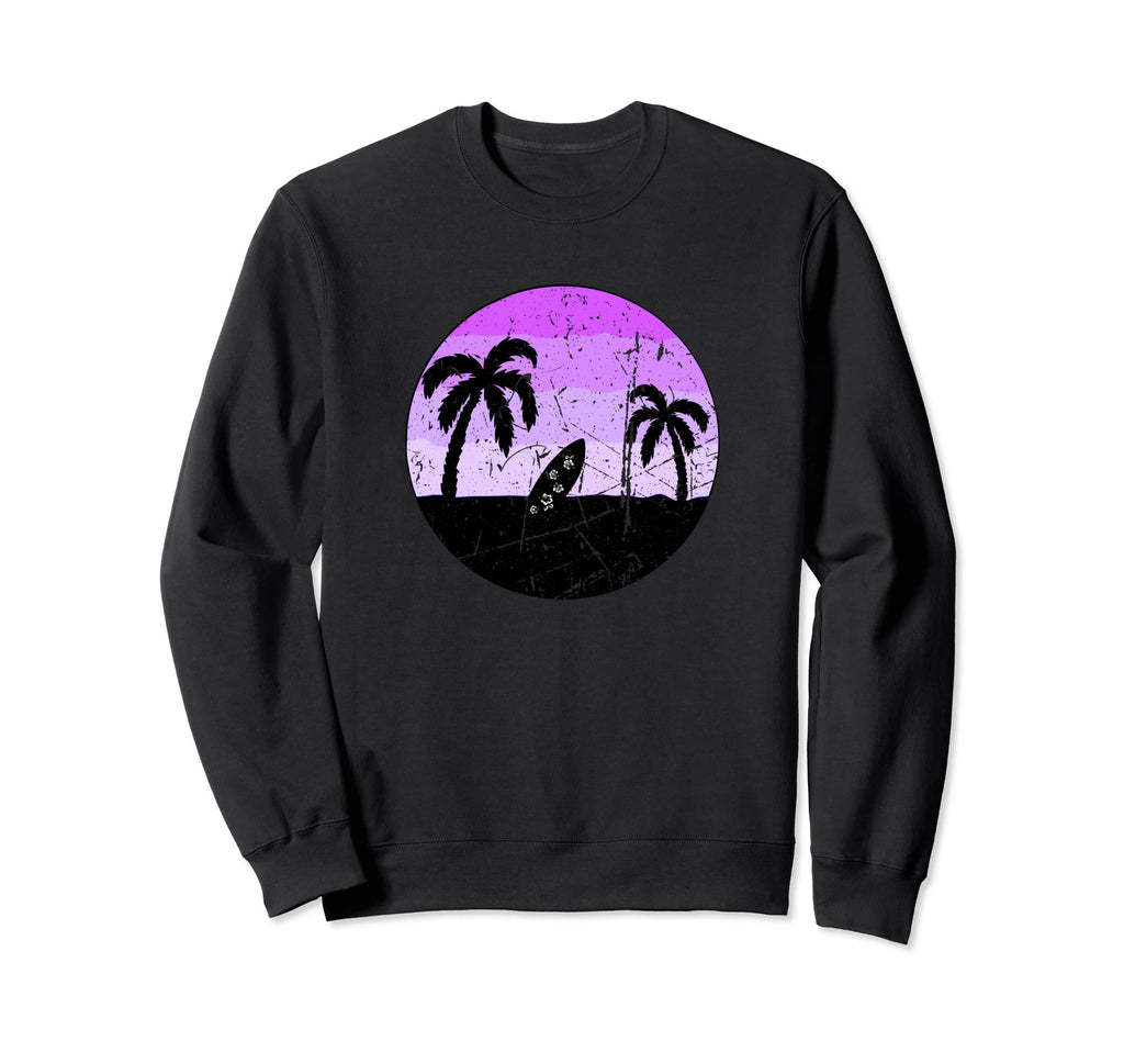 Surfer Sunset Surfboard Sweatshirt - Fun Novelty Design Men Women - T-Shirt, Sweatshirt, Hoodie