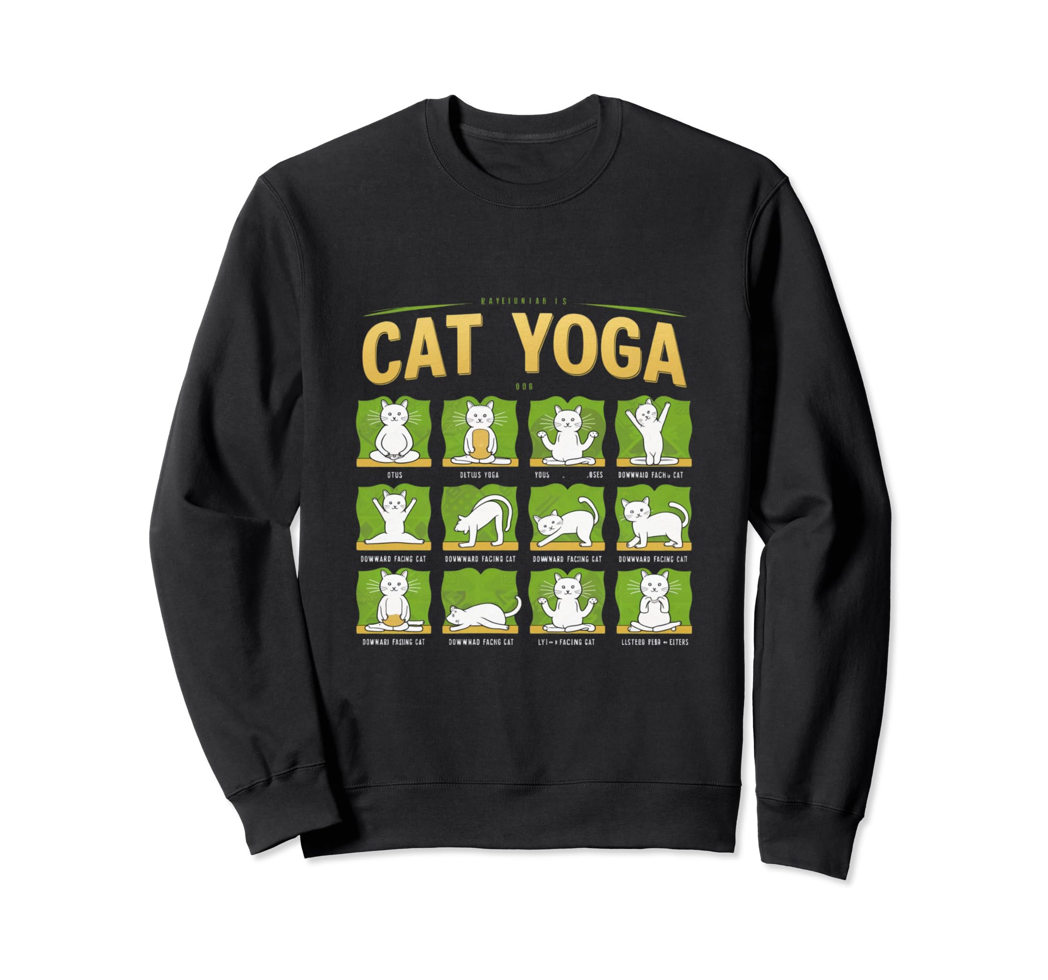 Cat Yoga Poses Cats Practicing Sweatshirt - Graphic Print Men Women - T-Shirt, Sweatshirt, Hoodie