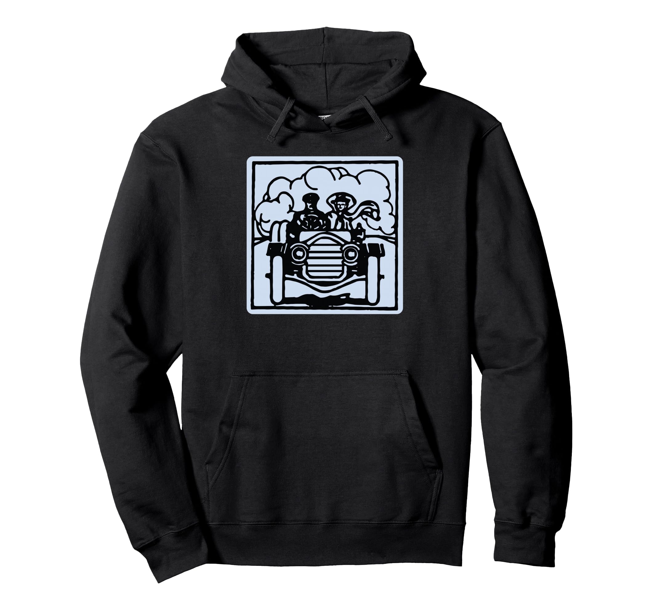 Sunday Drive Drawing Couple Hoodie - Casual Everyday Wear for Adults - T-Shirt, Sweatshirt, Hoodie