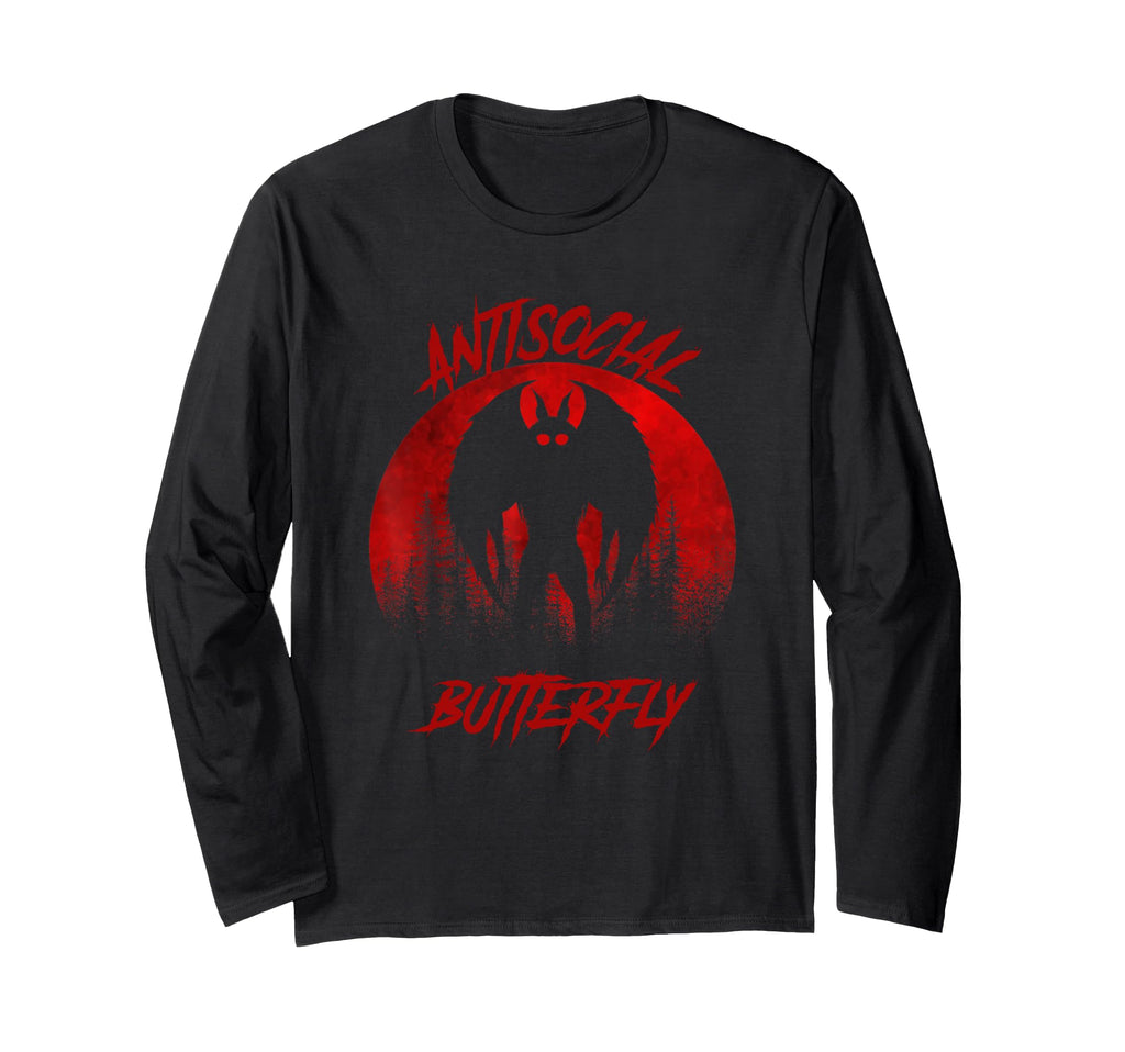 Mothman Tarot Card Antisocial T-Shirt - Minimalist Print for Adults - T-Shirt, Sweatshirt, Hoodie