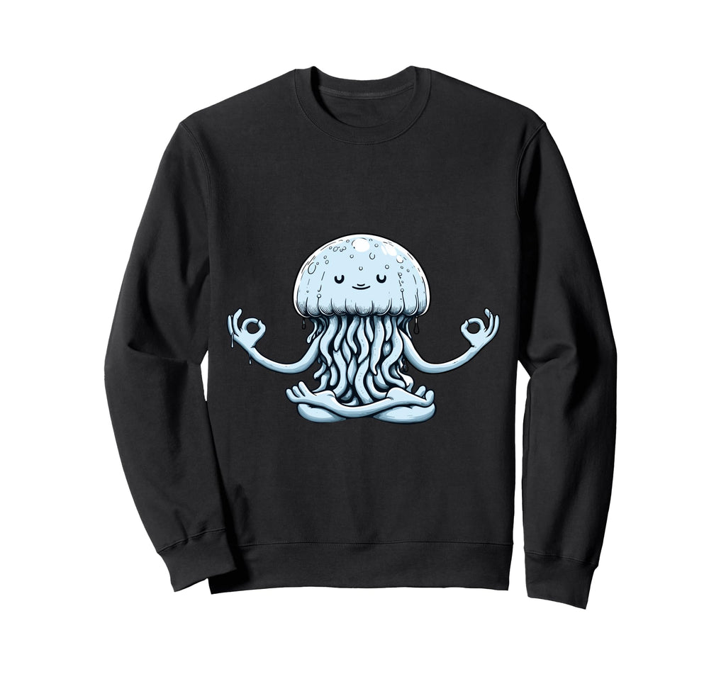 Meditation Jellyfish Yoga Pose Sweatshirt - Streetwear Style for Adults - T-Shirt, Sweatshirt, Hoodie