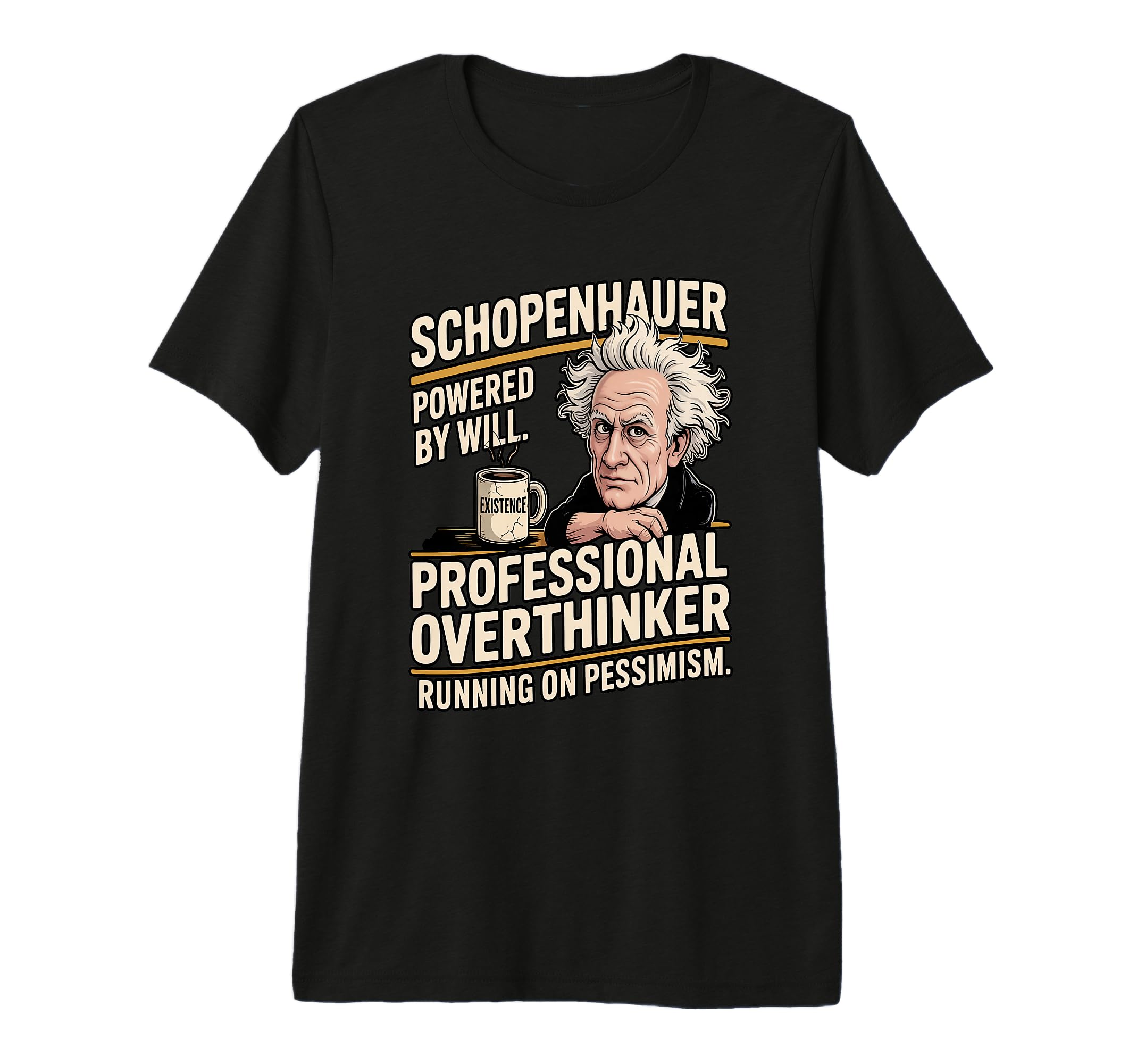 Schopenhauer Professional T-Shirt - Minimalist Print for Adults - T-Shirt, Sweatshirt, Hoodie