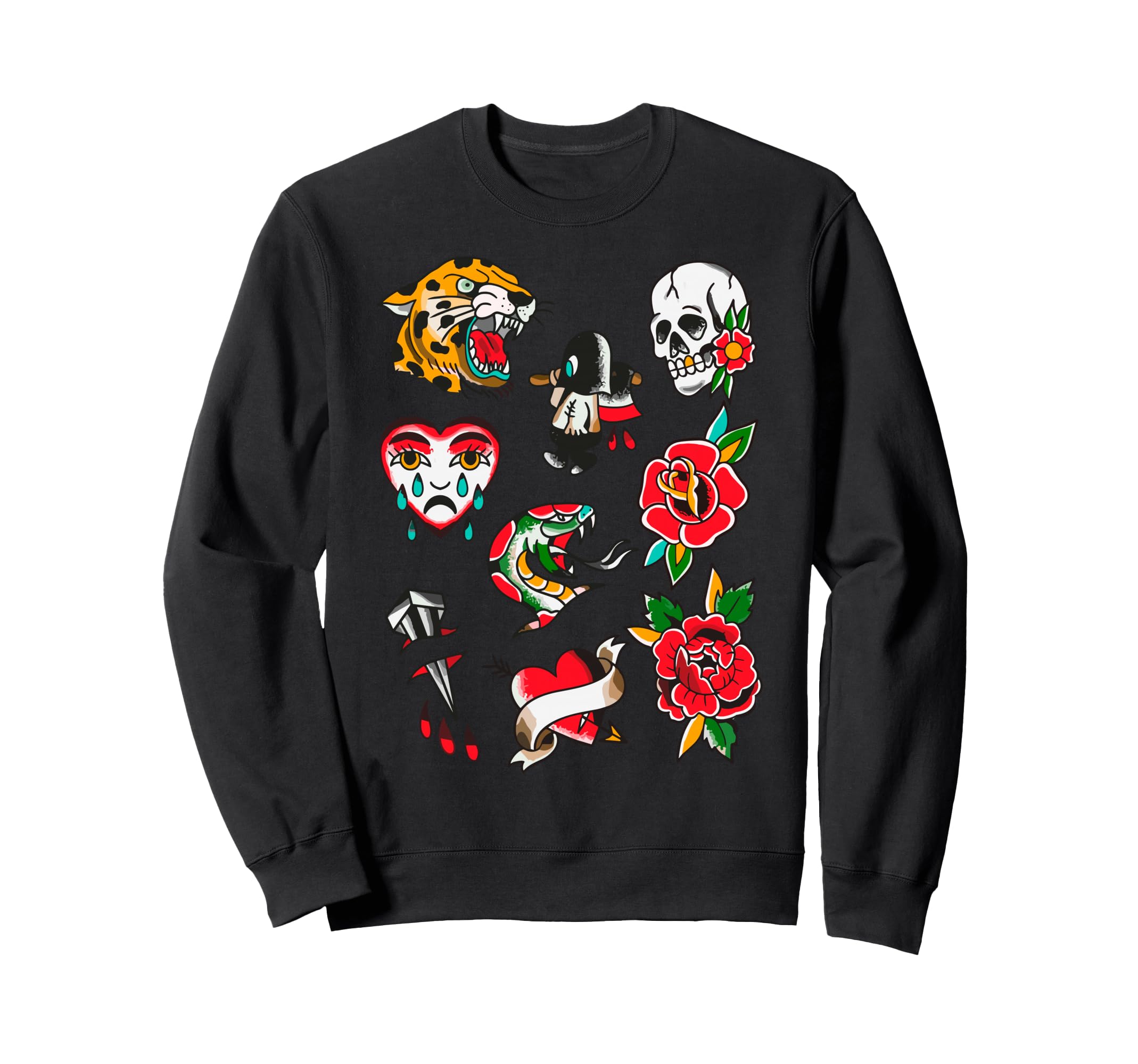 American Traditional Old School Sweatshirt - Aesthetic Graphic Men Women - T-Shirt, Sweatshirt, Hoodie