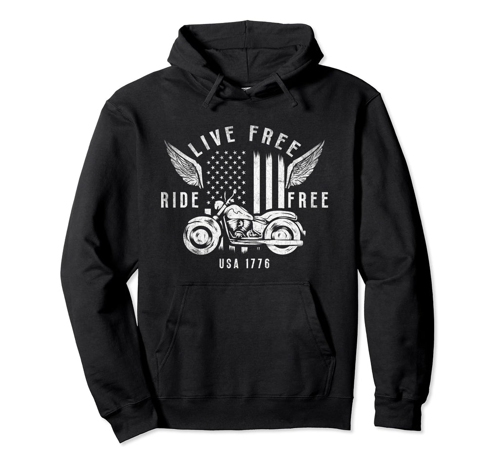 Life Free Ride Free Biker Hoodie - Casual Everyday Wear for Adults - T-Shirt, Sweatshirt, Hoodie