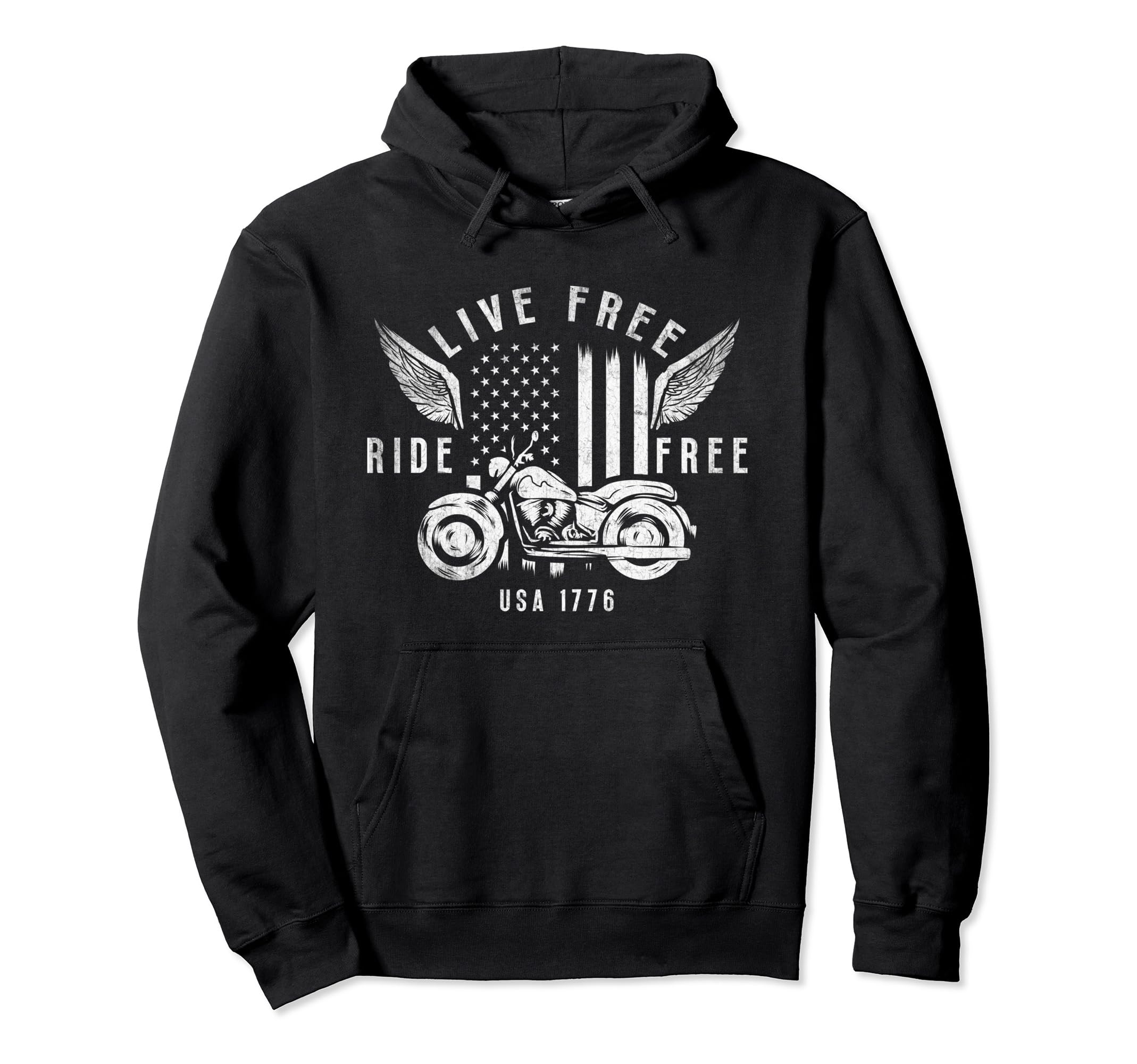 Life Free Ride Free Biker Hoodie - Casual Everyday Wear for Adults - T-Shirt, Sweatshirt, Hoodie