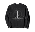 Peace Sign 70S Hippie Space Sweatshirt - Minimalist Print for Adults - T-Shirt, Sweatshirt, Hoodie