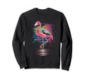 Pop Art Flamingo Paint Dripping Sweatshirt - Custom Art Print for Adults - T-Shirt, Sweatshirt, Hoodie