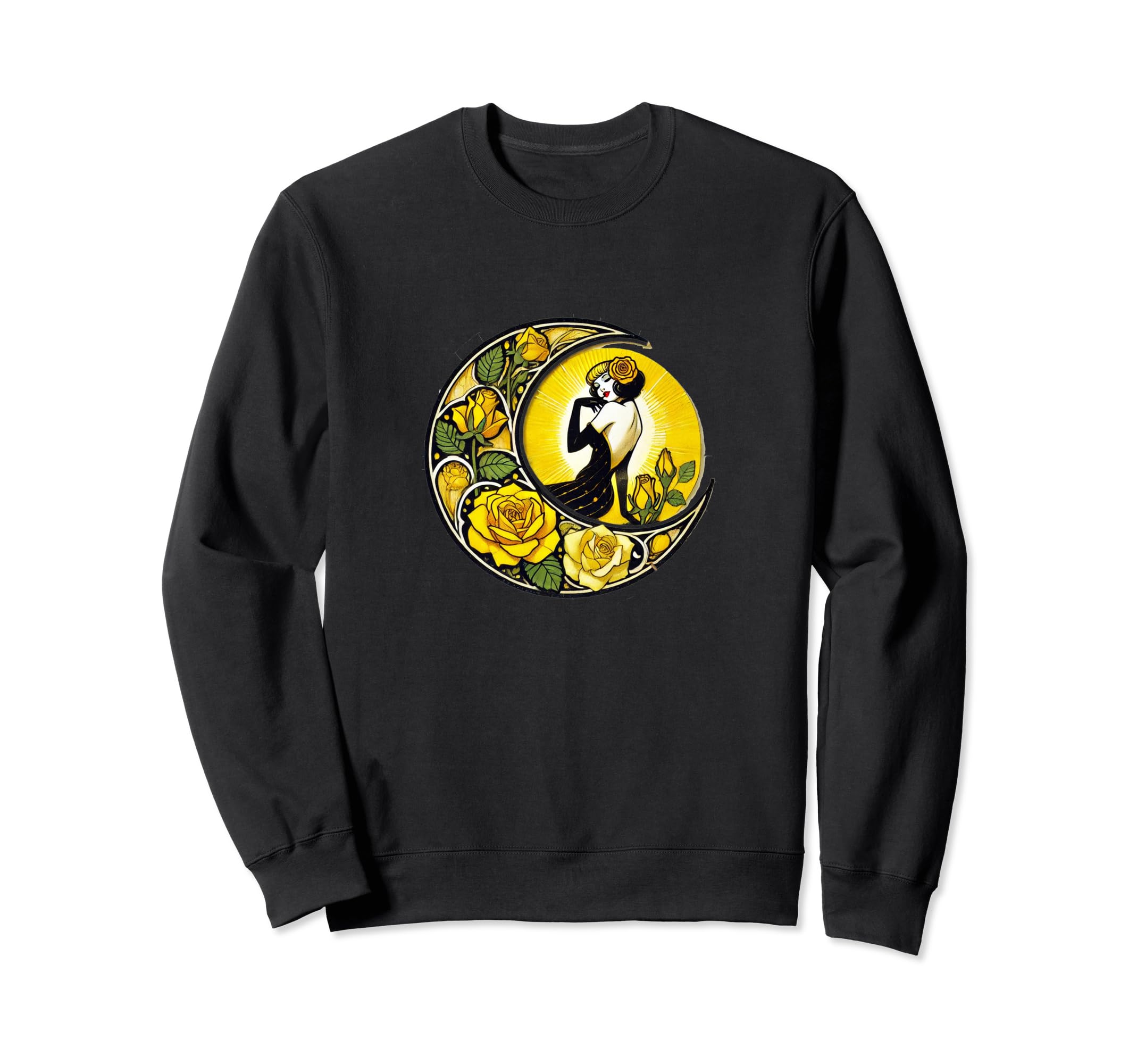 Yellow Rose Pinup Illustration Sweatshirt - Fun Novelty Design Unisex - T-Shirt, Sweatshirt, Hoodie