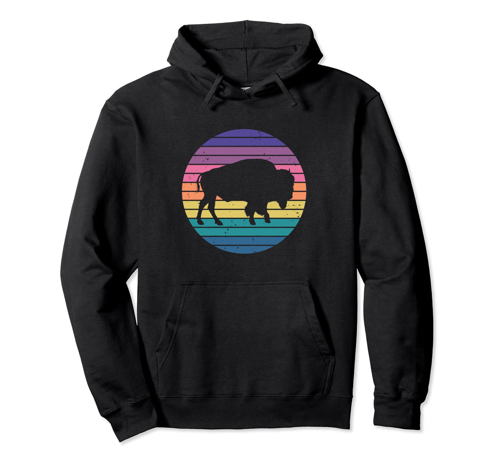 Buffalo Sunset Southwest Rodeo Hoodie - Novelty Apparel Unisex - T-Shirt, Sweatshirt, Hoodie