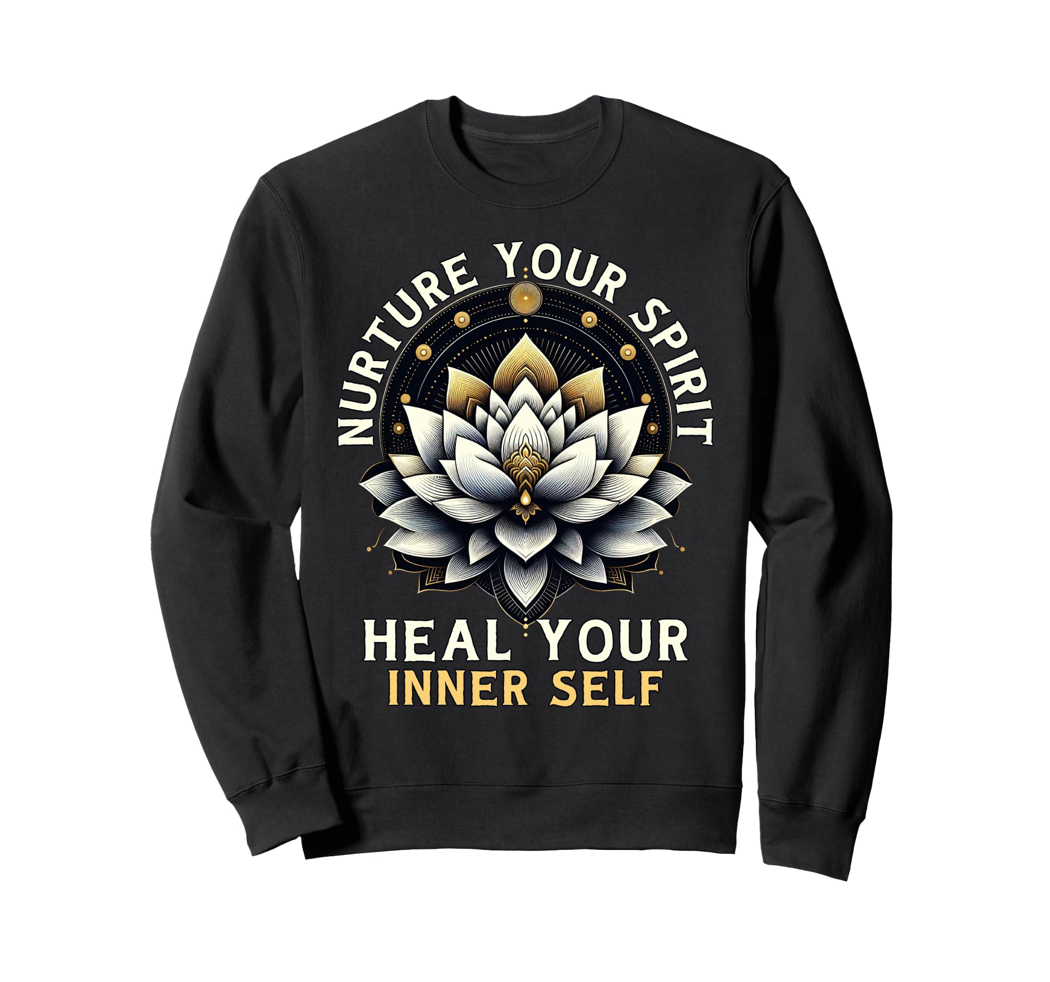 Inner Self Healing Lotus Flower Sweatshirt - Trendy Graphic Unisex - T-Shirt, Sweatshirt, Hoodie
