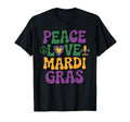Mardi Gras Peace Love Mardi Gras T-Shirt - Custom Art Print Unisex - T-Shirt, Sweatshirt, Hoodie