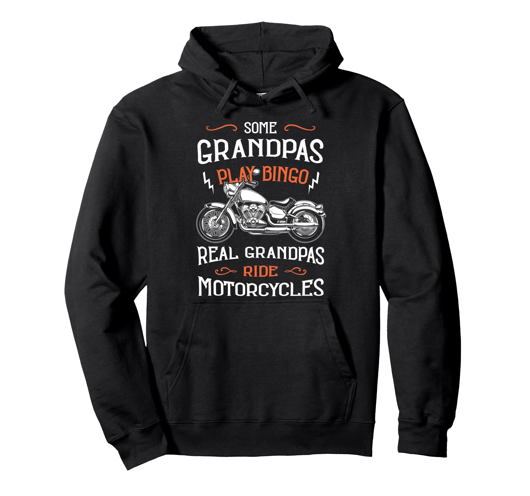Grandpas Ride Motorcycles Biker Hoodie - Aesthetic Graphic for Adults - T-Shirt, Sweatshirt, Hoodie