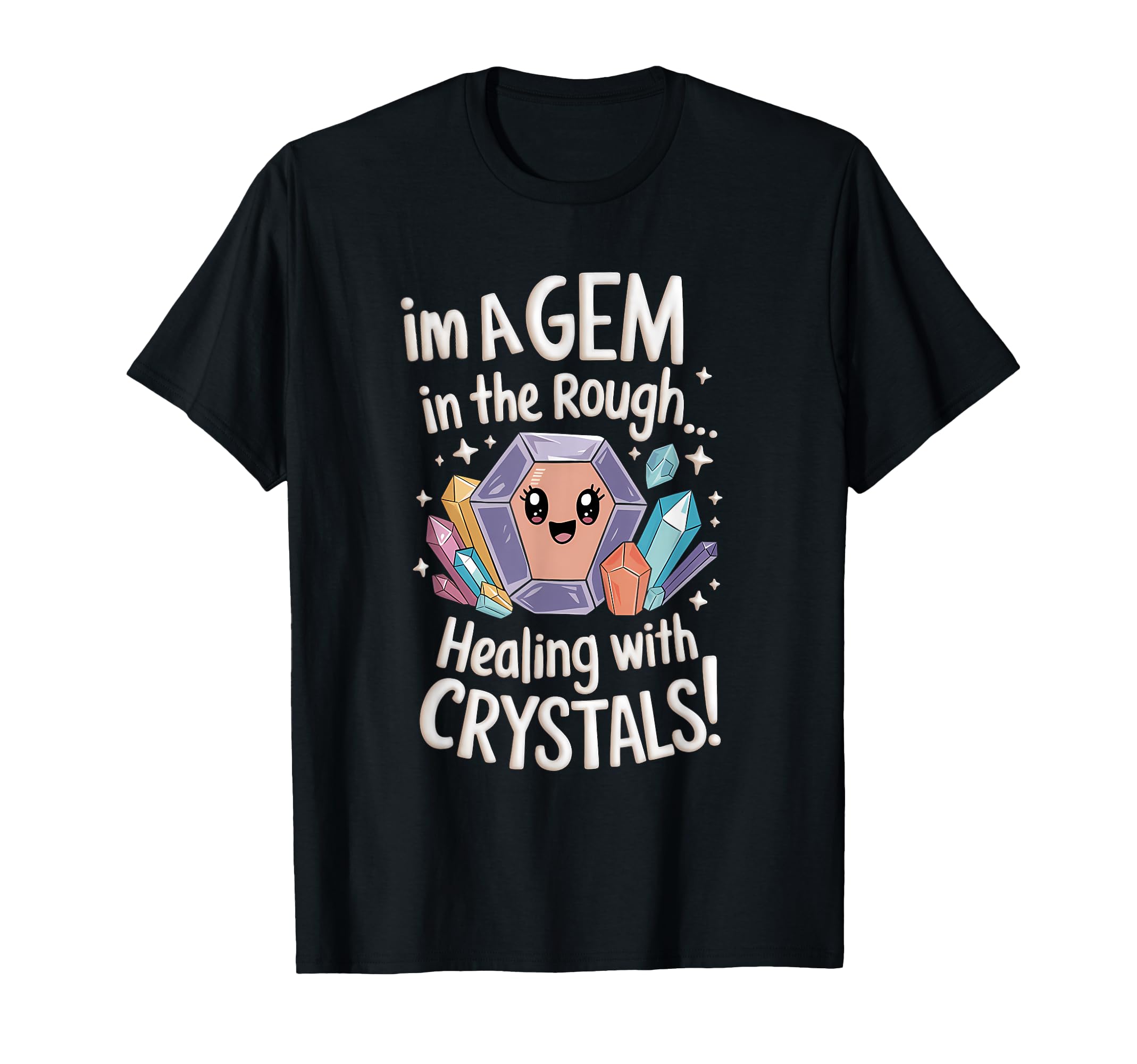 Healing Stone Crystals Energy T-Shirt - Novelty Apparel Men Women - T-Shirt, Sweatshirt, Hoodie