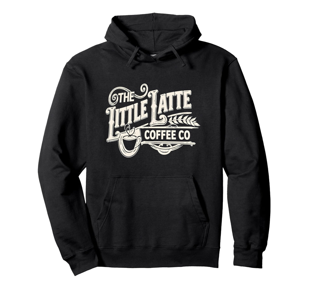 Little Latte Script Coffee Hoodie - Trendy Graphic Unisex - T-Shirt, Sweatshirt, Hoodie