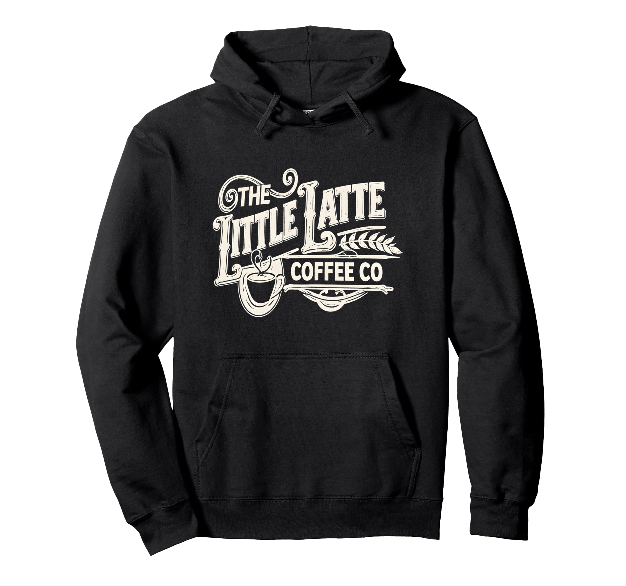 Little Latte Script Coffee Hoodie - Trendy Graphic Unisex - T-Shirt, Sweatshirt, Hoodie