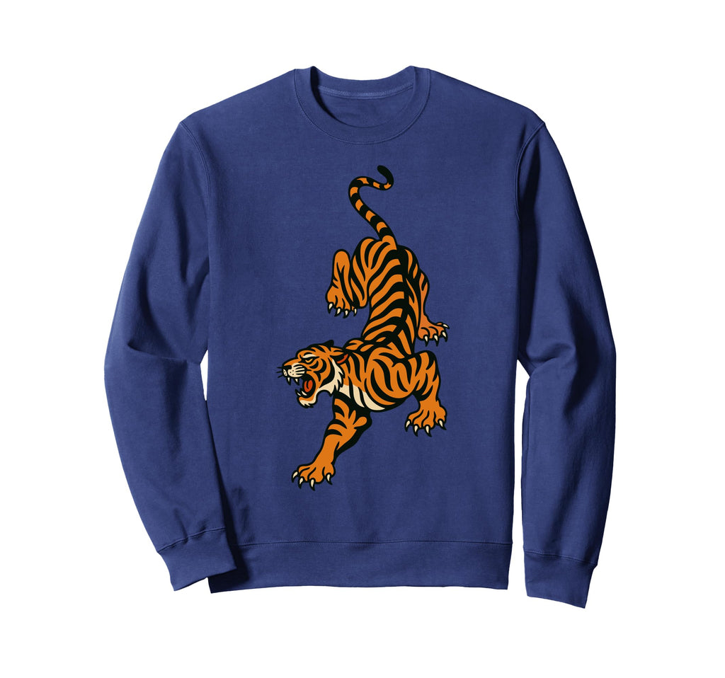 Tiger Descending Crawling Tattoo Sweatshirt - Fun Novelty Design Men Women - T-Shirt, Sweatshirt, Hoodie