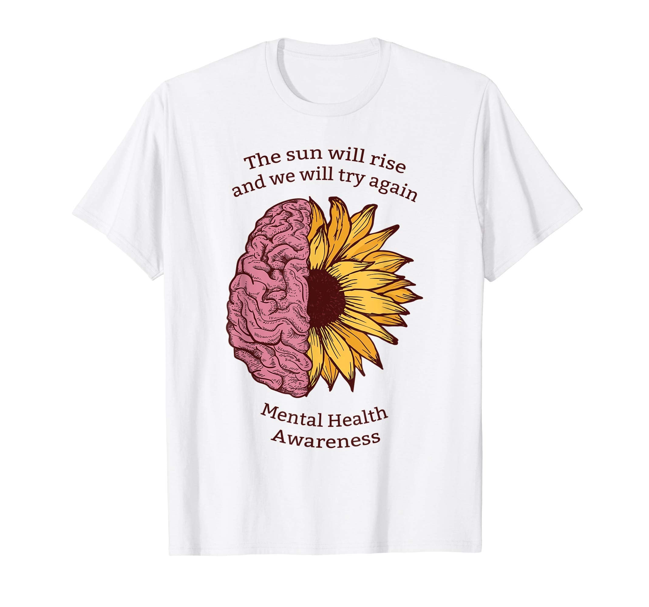Mental Health Awareness Sunflower T-Shirt - Graphic Print for Adults - T-Shirt, Sweatshirt, Hoodie