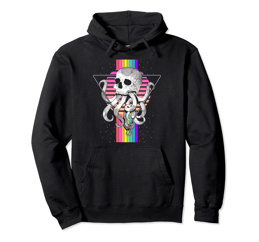 Synthwave Sea Animal Kraken 80S Vaporwave Hoodie - Graphic Print Unisex - T-Shirt, Sweatshirt, Hoodie
