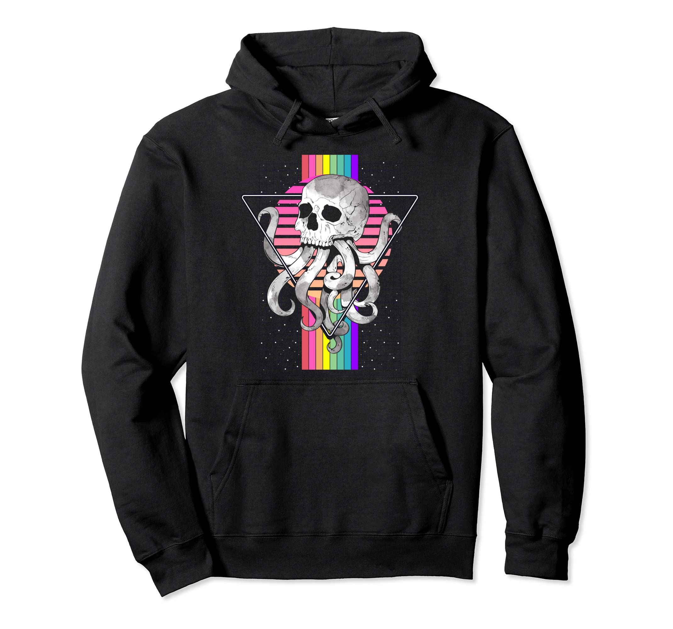 Synthwave Sea Animal Kraken 80S Vaporwave Hoodie - Graphic Print Unisex - T-Shirt, Sweatshirt, Hoodie