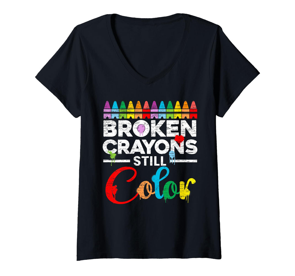 Womens Broken Crayons Still Color T-Shirt - Custom Art Print Men Women - T-Shirt, Sweatshirt, Hoodie