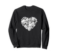 Romantic Floral Heart Boho Sweatshirt - Casual Everyday Wear Men Women - T-Shirt, Sweatshirt, Hoodie
