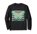 Anti Social Introvert Butterfly T-Shirt - Aesthetic Graphic Unisex - T-Shirt, Sweatshirt, Hoodie