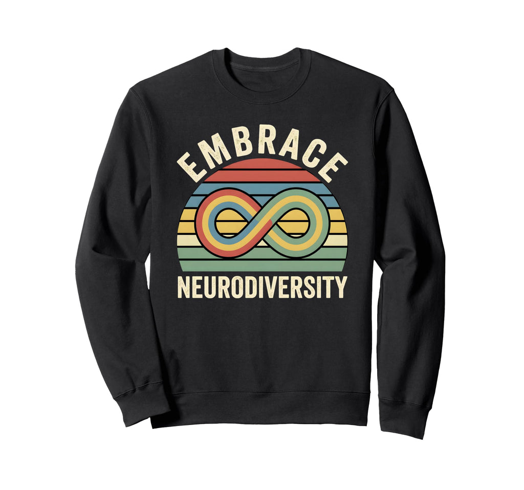 Embrace Neurodiversity Sunset Sweatshirt - Trendy Graphic for Adults - T-Shirt, Sweatshirt, Hoodie