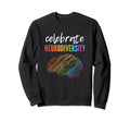 Autism Neurodiversity Rainbow Sweatshirt - Minimalist Print Men Women - T-Shirt, Sweatshirt, Hoodie