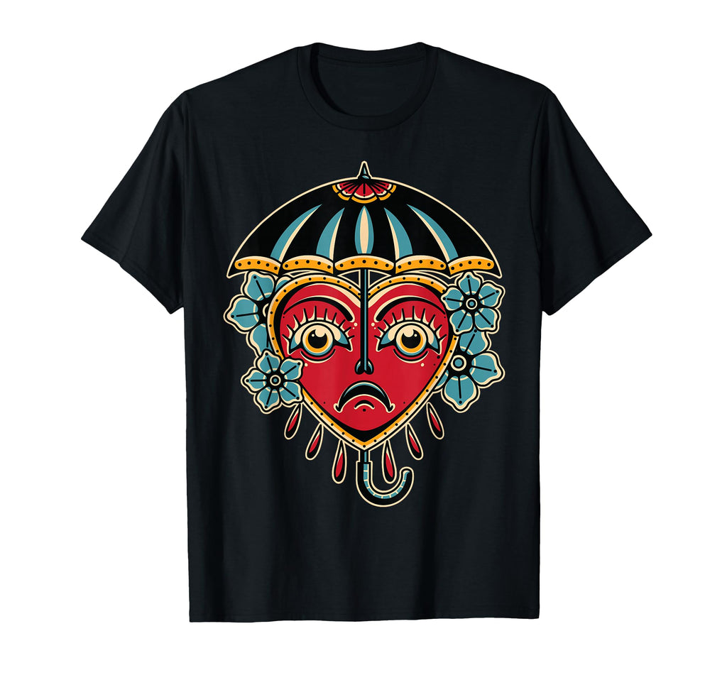 Umbrella American Traditional Tattoo T-Shirt - Novelty Apparel for Adults - T-Shirt, Sweatshirt, Hoodie