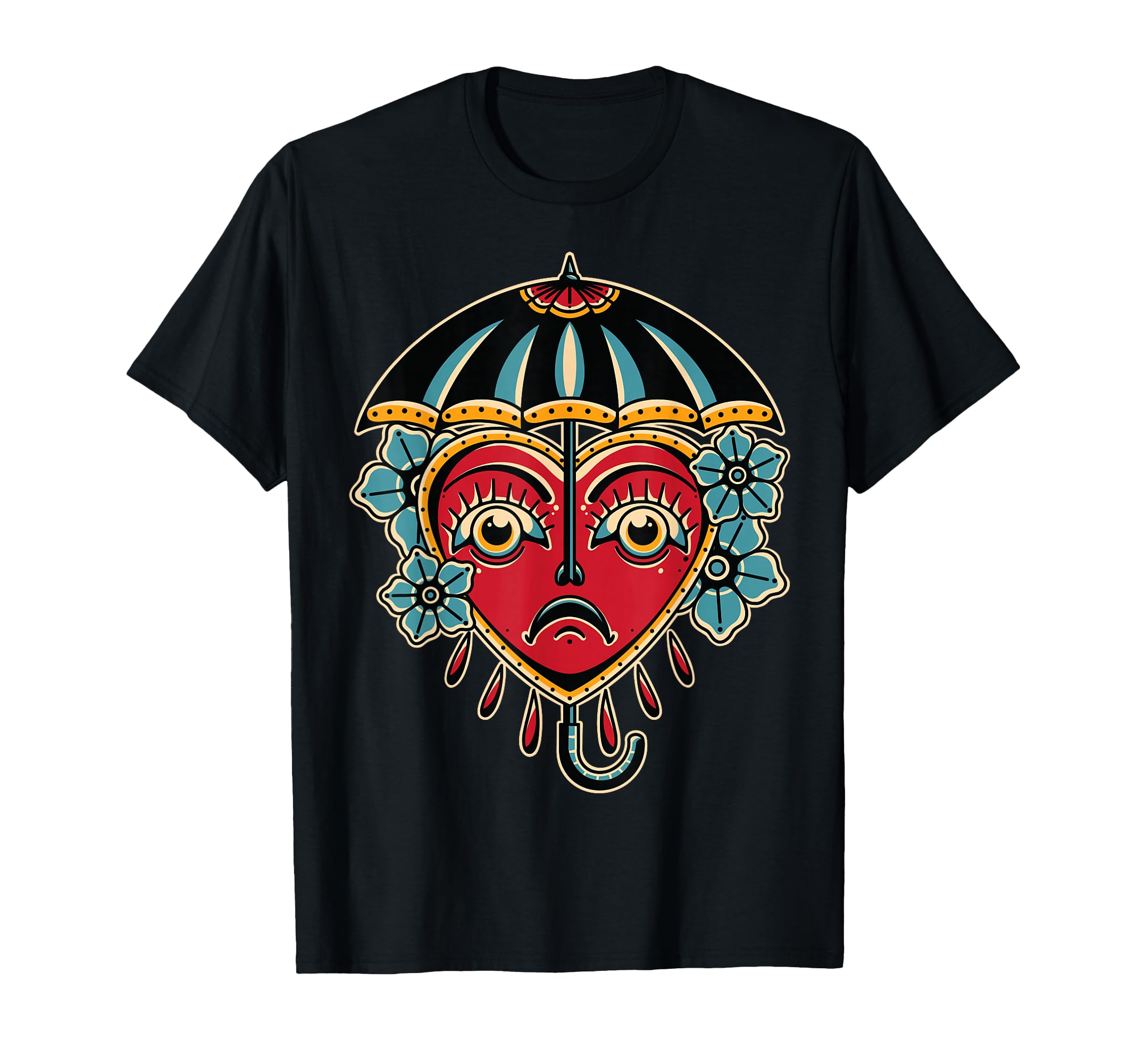 Umbrella American Traditional Tattoo T-Shirt - Novelty Apparel for Adults - T-Shirt, Sweatshirt, Hoodie