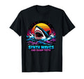 Synth Waves And Sharp Teeth 80S T-Shirt - Casual Everyday Wear Unisex - T-Shirt, Sweatshirt, Hoodie