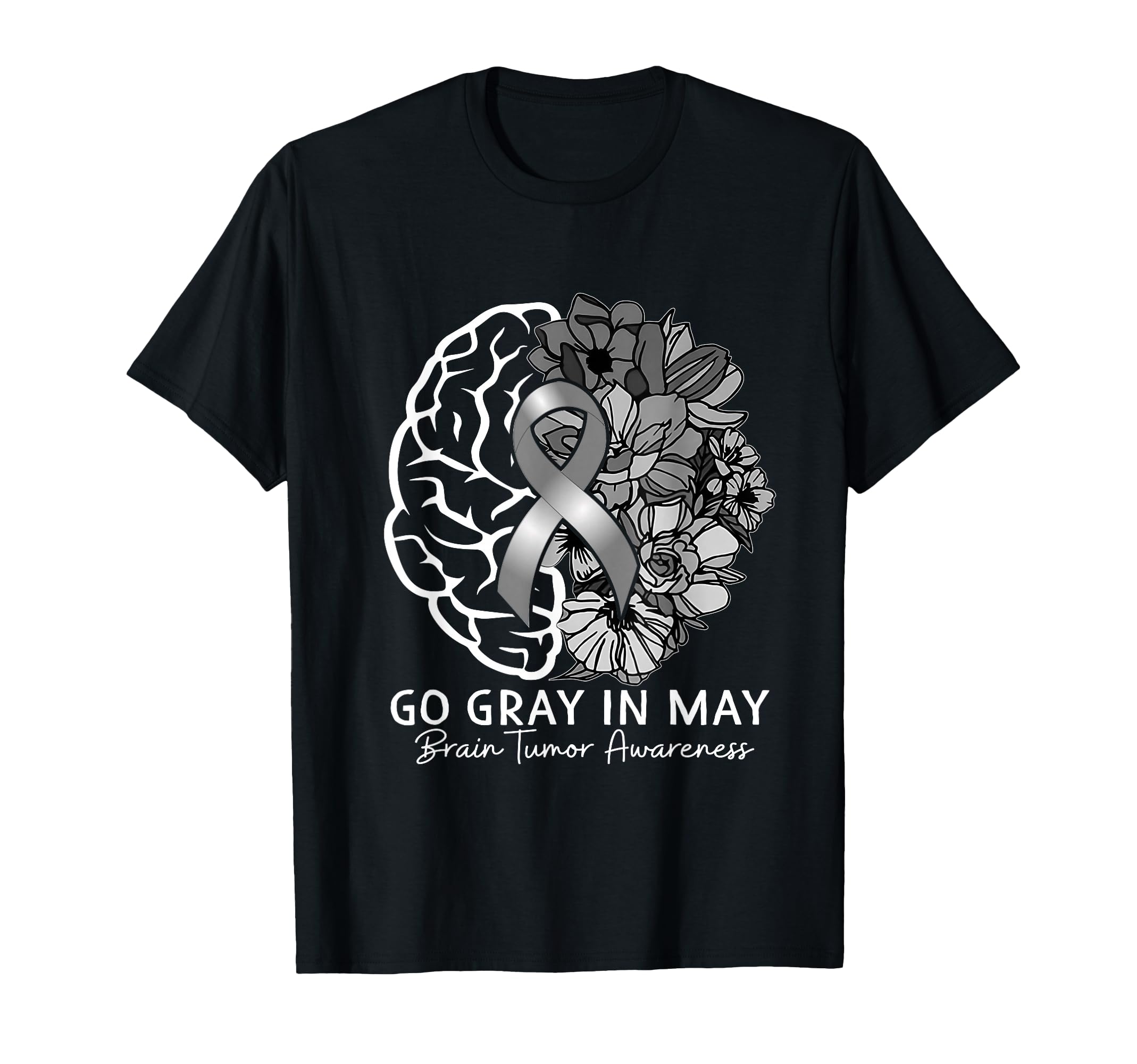 Brain Tumor Awareness Wear Gray May T-Shirt - Aesthetic Graphic for Adults - T-Shirt, Sweatshirt, Hoodie