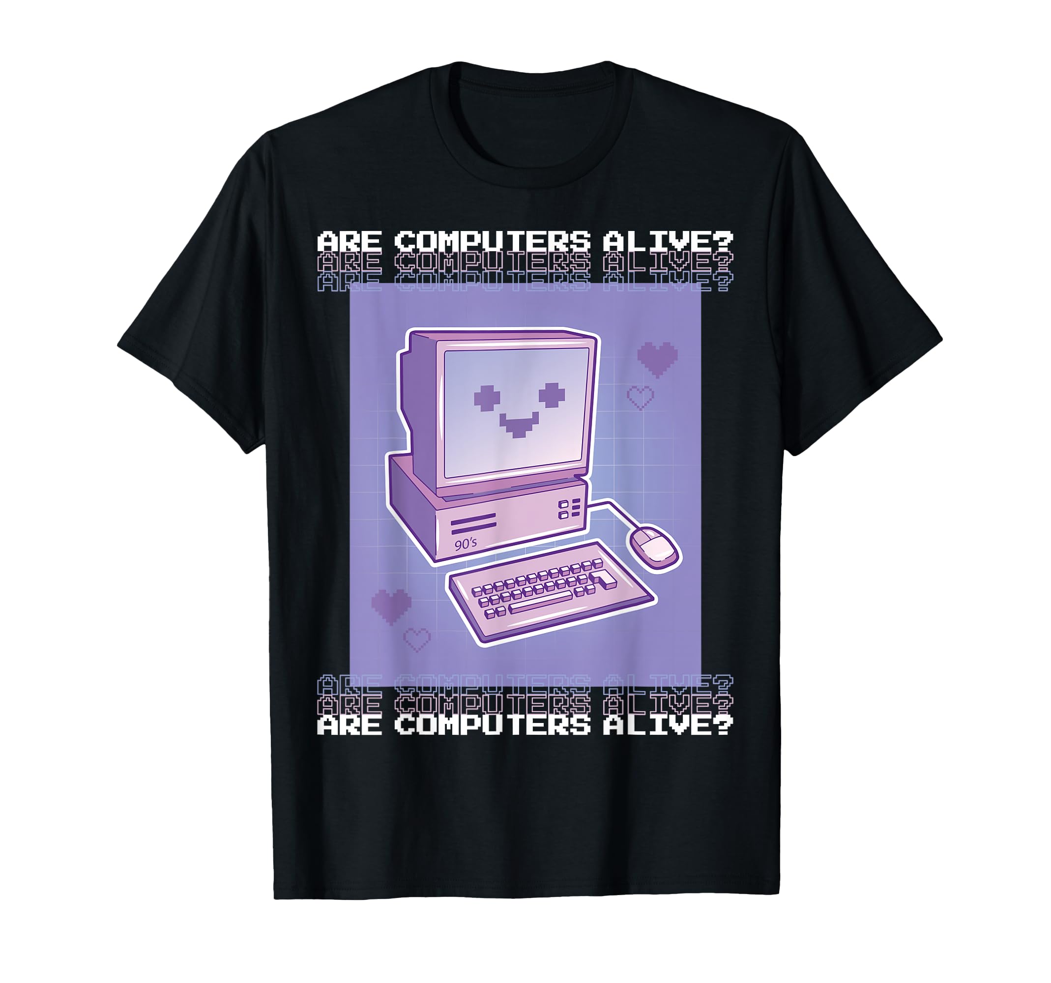 Are Computers Alive Vaporwave Synthwave T-Shirt - Aesthetic Graphic Unisex - T-Shirt, Sweatshirt, Hoodie