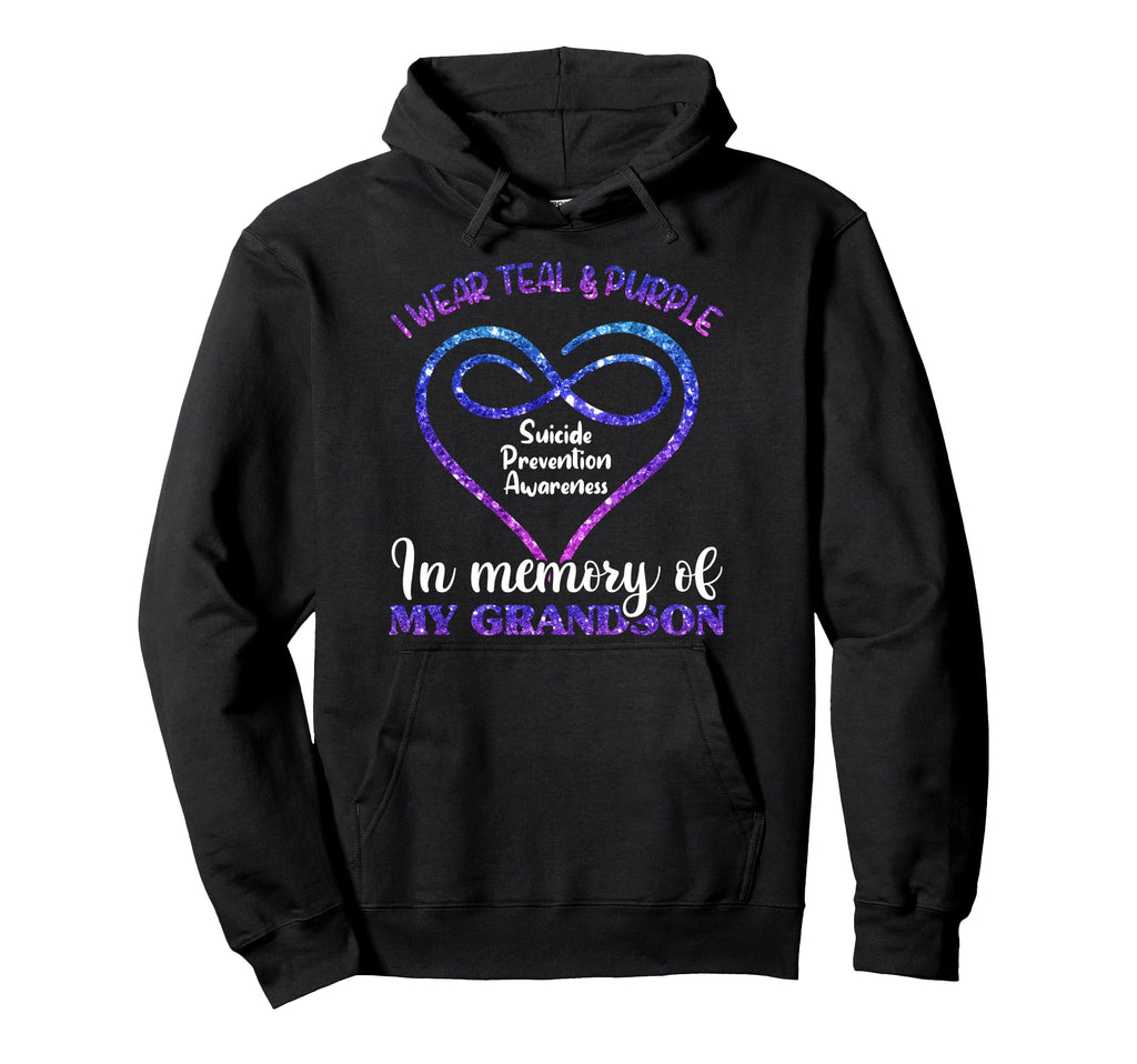 Suicide Prevention Teal Purple Memory Hoodie - Custom Art Print Men Women - T-Shirt, Sweatshirt, Hoodie