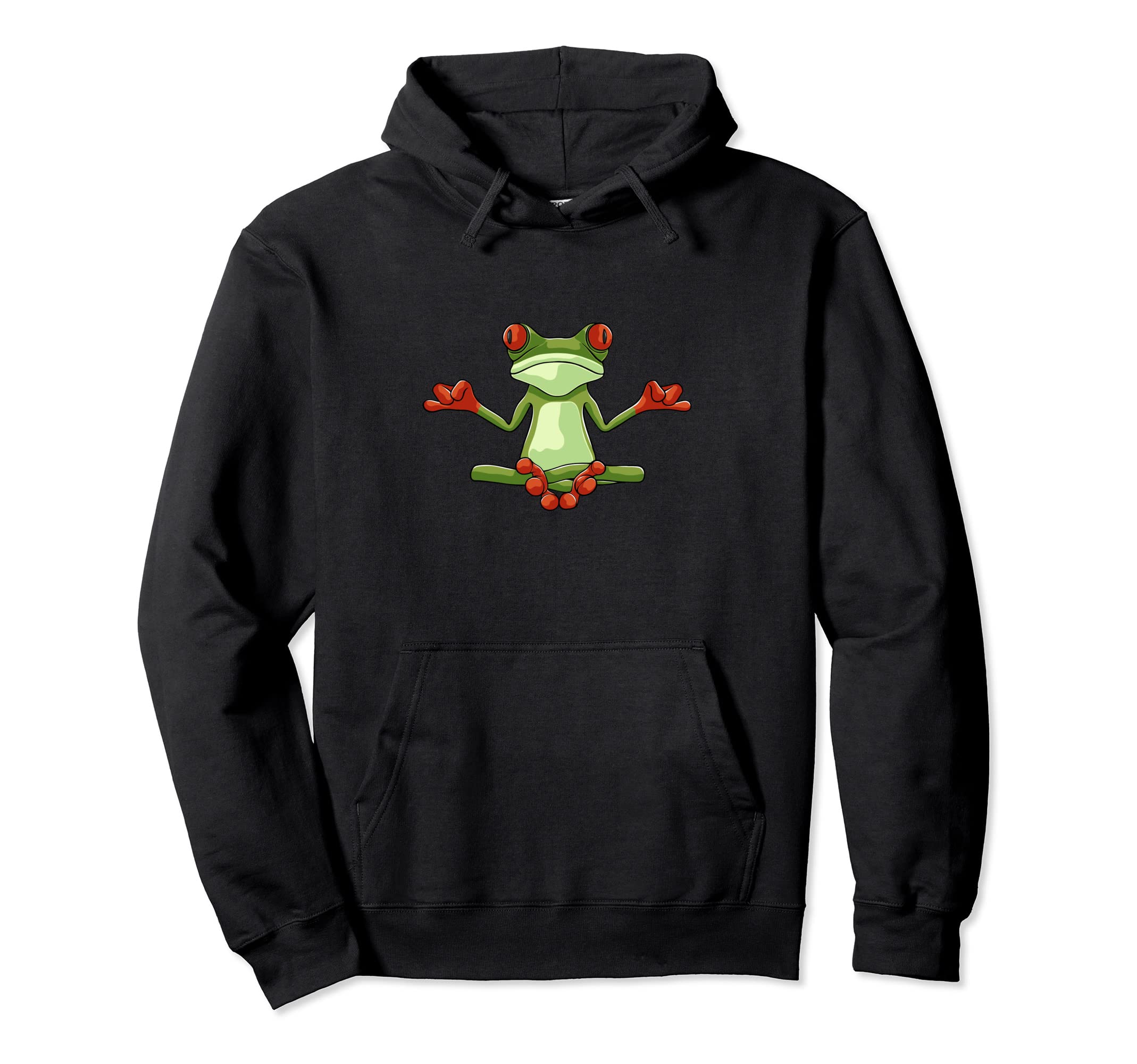 Meditation Zen Frog Yoga Pose Hoodie - Custom Art Print Men Women - T-Shirt, Sweatshirt, Hoodie