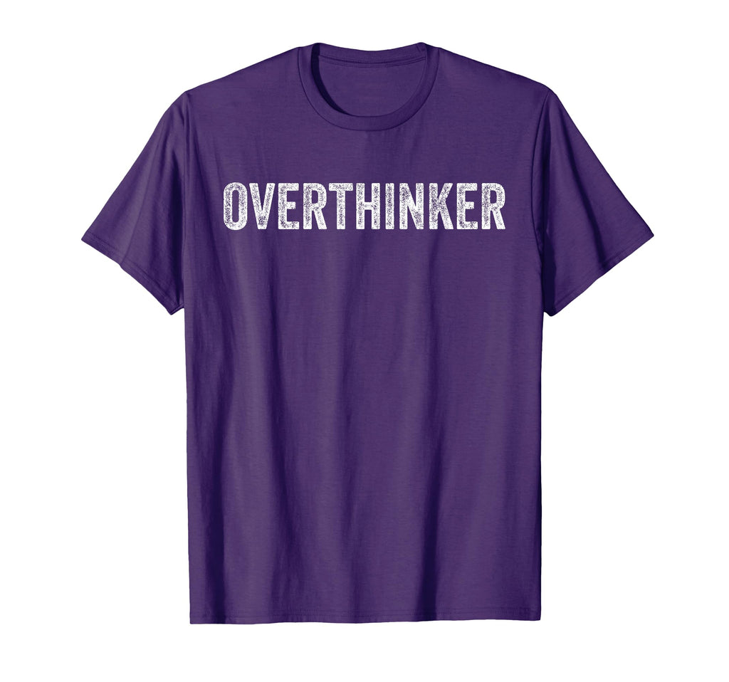 Overthinking Tees Overthinker Black T-Shirt - Minimalist Print for Adults - T-Shirt, Sweatshirt, Hoodie