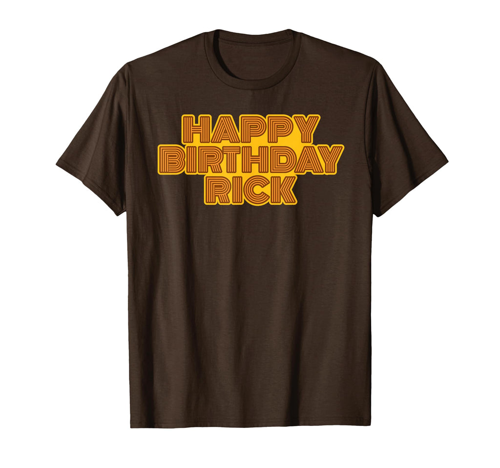 Happy Birthday Rick Personalized T-Shirt - Minimalist Print for Adults - T-Shirt, Sweatshirt, Hoodie