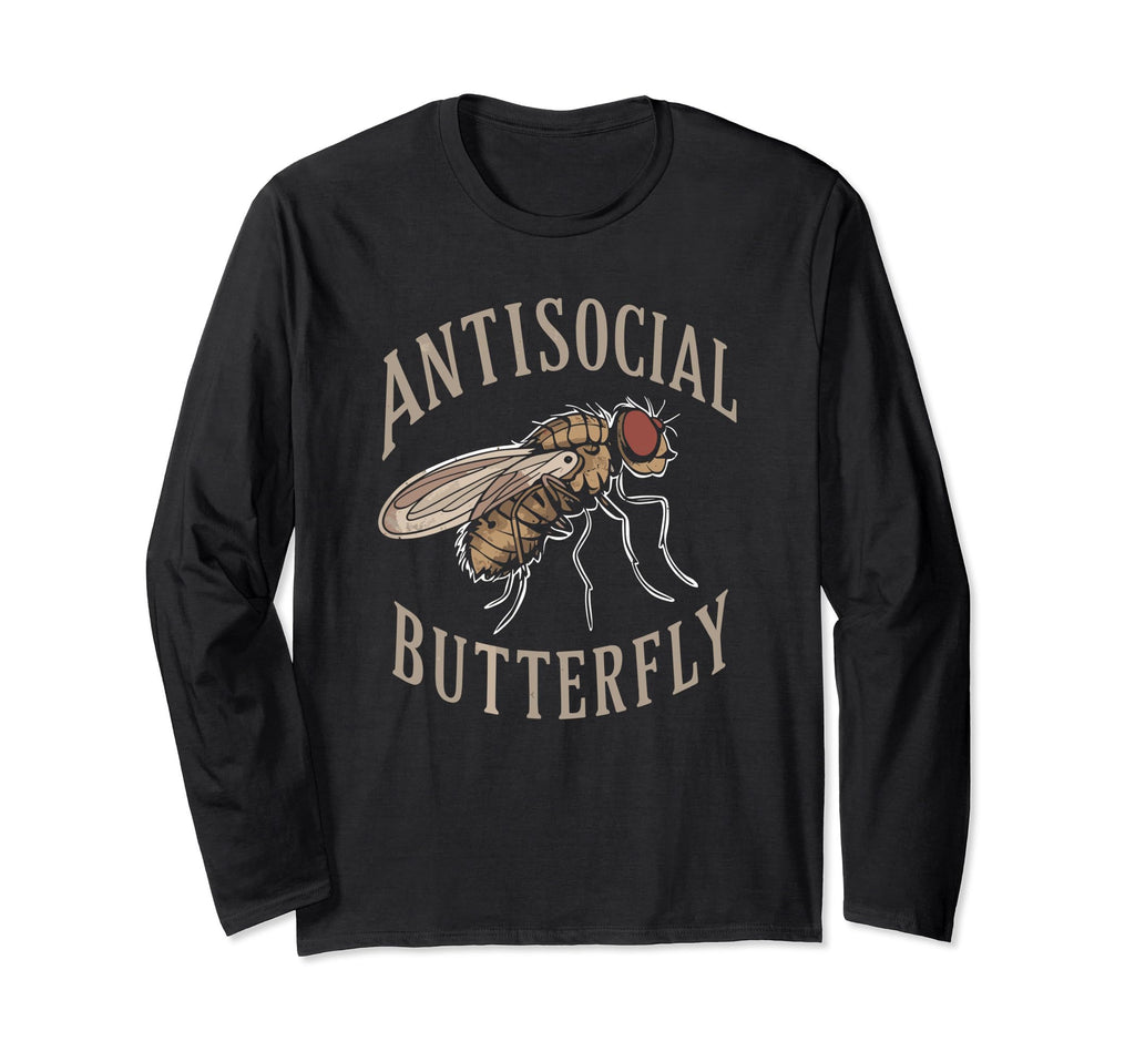 Antisocial Butterfly Goth Housefly T-Shirt - Novelty Apparel Men Women - T-Shirt, Sweatshirt, Hoodie