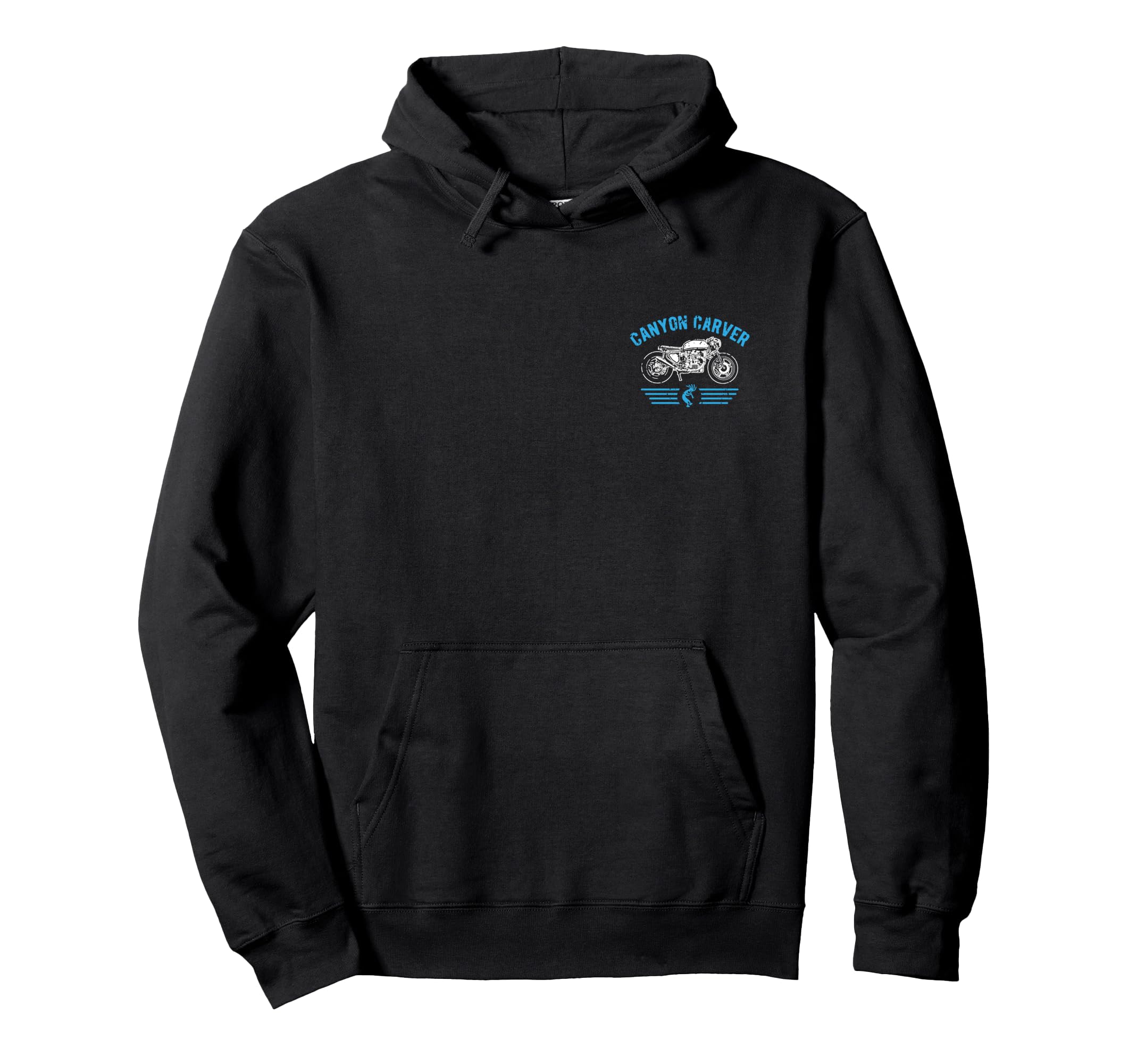Canyon Carver Motorcycle Distressed Hoodie - Custom Art Print for Adults - T-Shirt, Sweatshirt, Hoodie