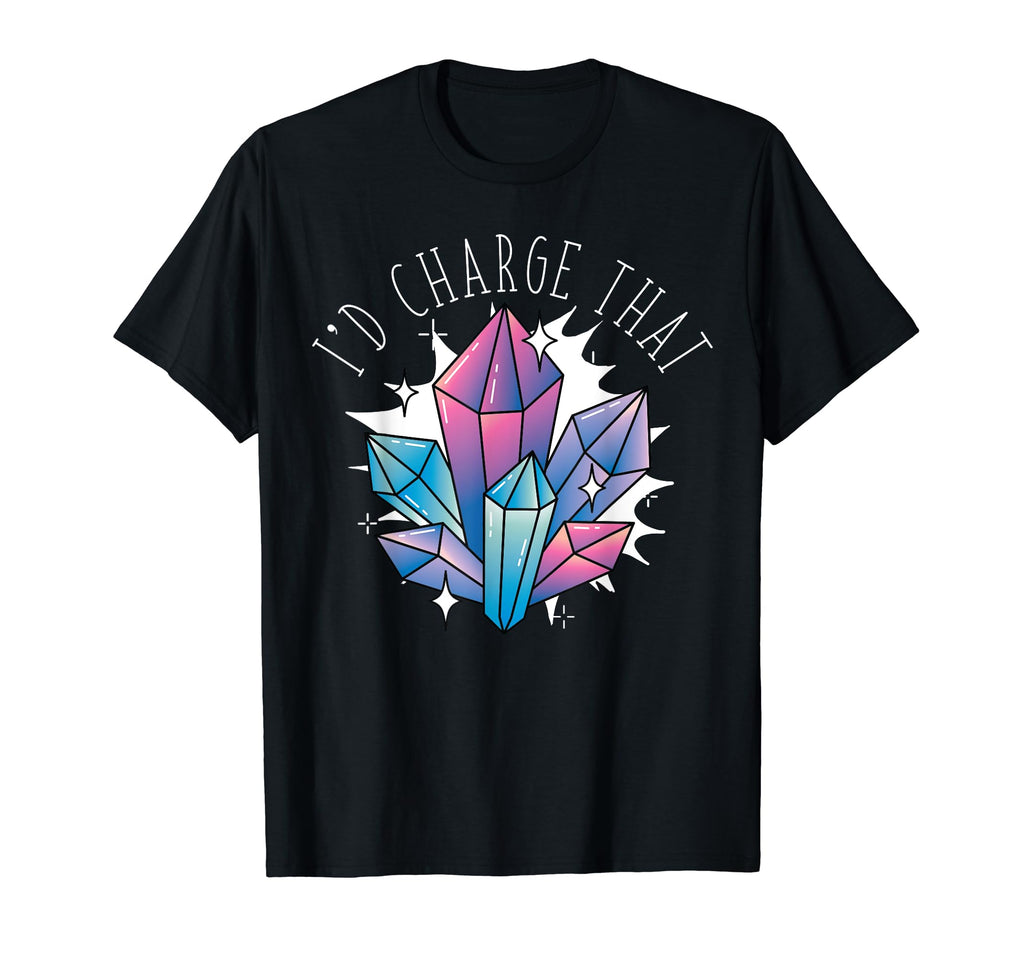 Crystal Healing Stones Id Charge T-Shirt - Novelty Apparel for Adults - T-Shirt, Sweatshirt, Hoodie