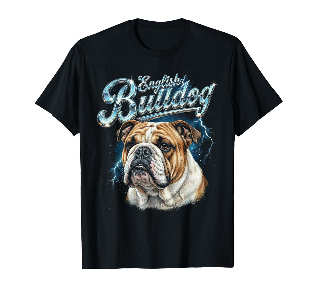 English Bulldog 90S Dog Lover 80S Bulldog T-Shirt - Graphic Print Unisex - T-Shirt, Sweatshirt, Hoodie