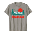 Cascades Mountain Trees Sun Scene T-Shirt - Unique Graphic Men Women - T-Shirt, Sweatshirt, Hoodie