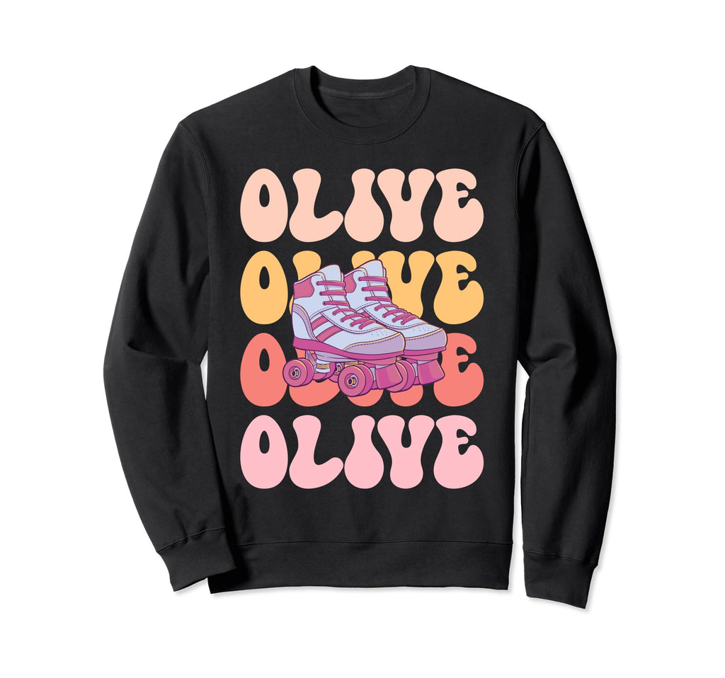Olive Name Roller Skating Hobby Sweatshirt - Aesthetic Graphic Unisex - T-Shirt, Sweatshirt, Hoodie