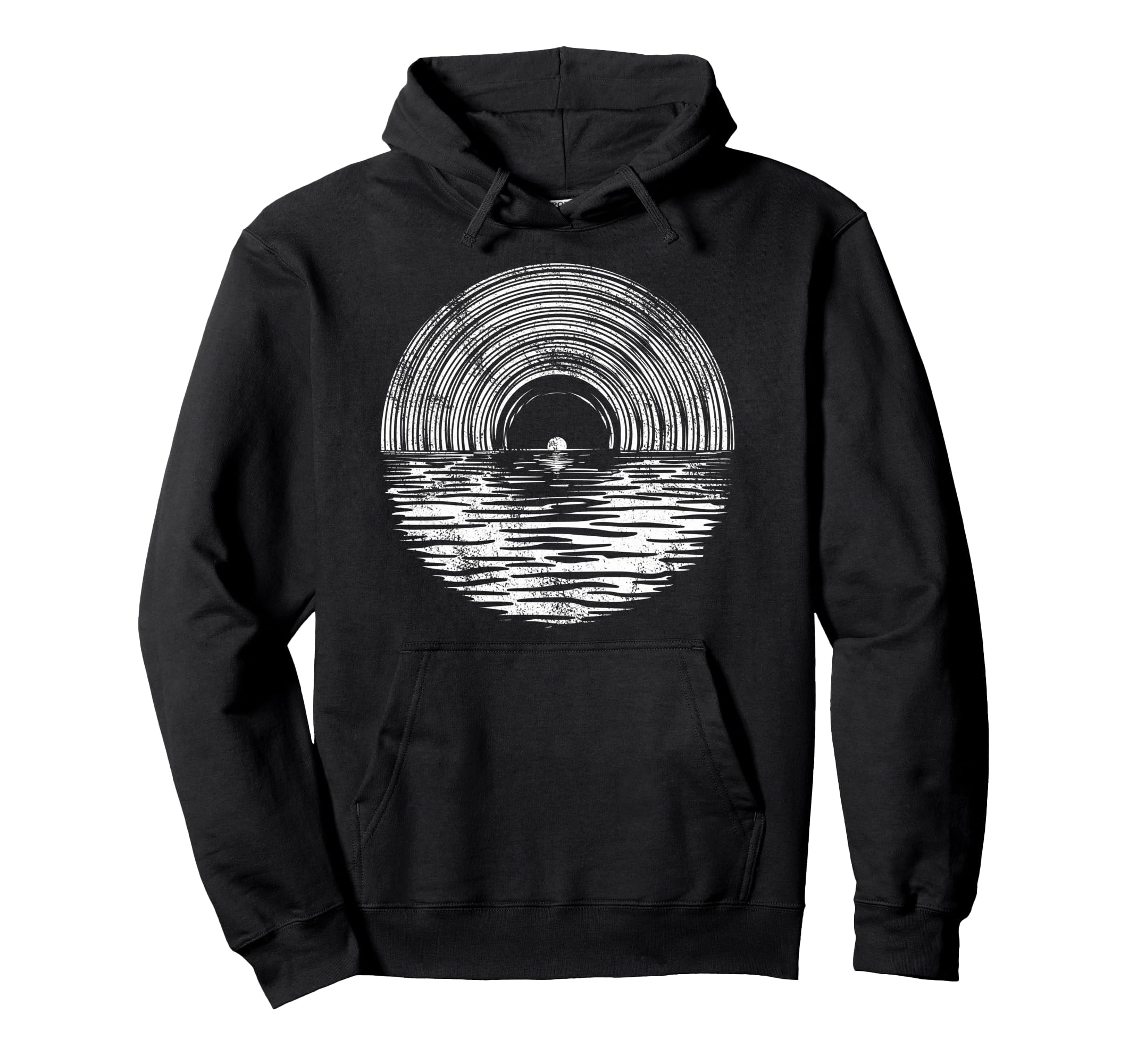Vinyl Record Moon Music Lovers And Hoodie - Graphic Print for Adults - T-Shirt, Sweatshirt, Hoodie