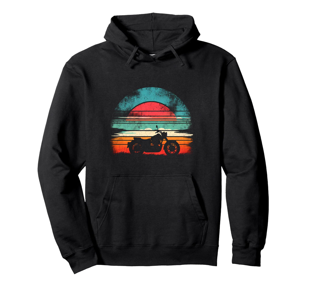Motorcycle Sunset Hoodie - Trendy Graphic for Adults - T-Shirt, Sweatshirt, Hoodie