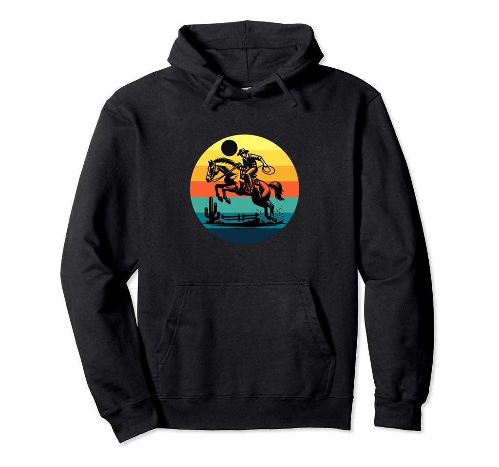 Western Cowboy Horse Rider Cowboy Hoodie - Custom Art Print for Adults - T-Shirt, Sweatshirt, Hoodie