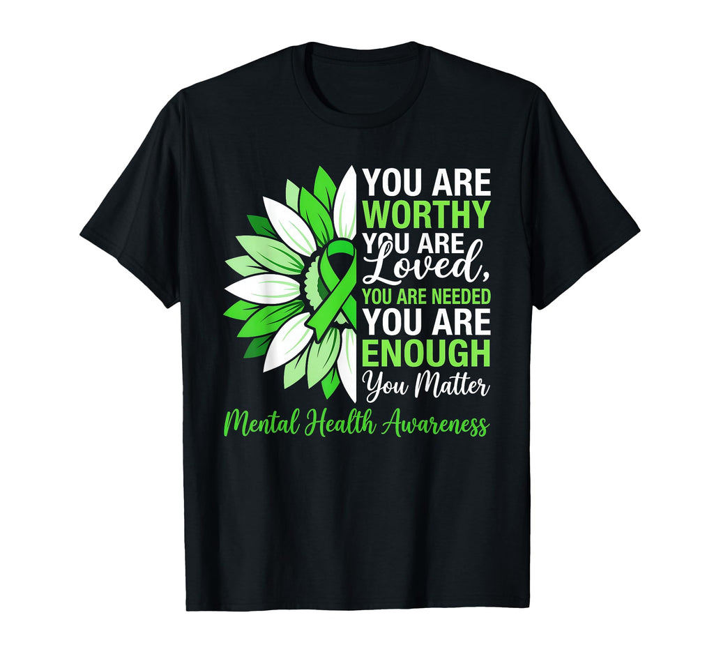 Sunflower Green Mental Health Matters T-Shirt - Unique Graphic for Adults - T-Shirt, Sweatshirt, Hoodie