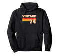 74 Birthday Dad Stripes Hoodie - Novelty Apparel Unisex - T-Shirt, Sweatshirt, Hoodie